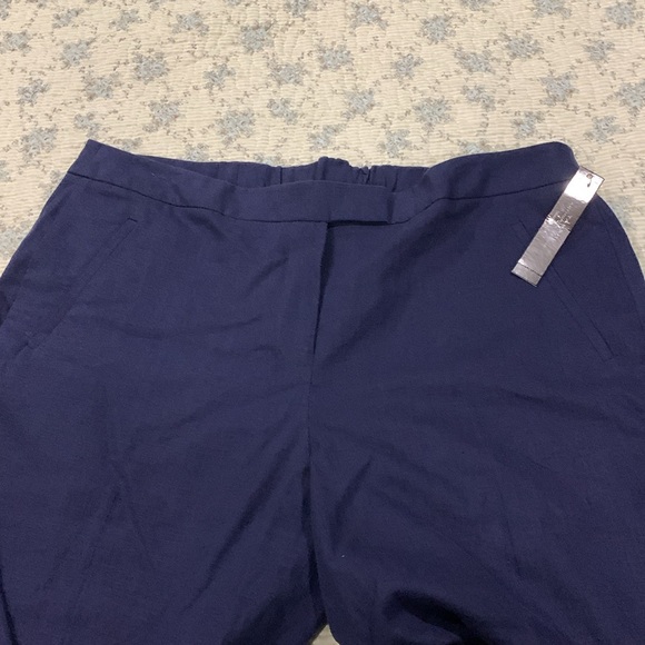 TAHARI Linen Dress Pants Sz 16 NEW Navy Blue Classic All occasions All Seasons - Picture 2 of 9